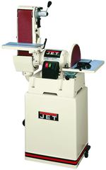 #JSG-6CS Closed Stand Combination Belt/Disc Sander; 6" x 48" Belt; 12" Disc; 1.5HP 115/230V 1PH Prewired 115V Motor; 277 lbs. - Strong Tooling