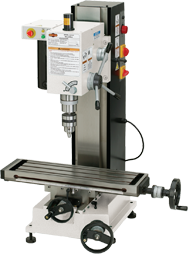 Mill with Dovtail Column - R-8 Spindle - 6-1/4 X 21-5/8'' Table - 3/4 HP - 1PH - 110V Motor - Strong Tooling