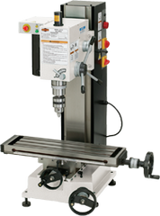 Mill with Dovtail Column - R-8 Spindle - 6-1/4 X 21-5/8'' Table - 3/4 HP - 1PH - 110V Motor - Strong Tooling