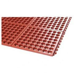 3' x 3' x 5/8" Thick Drainage Mat - Red - Strong Tooling