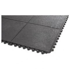 3' x 3' x 5/8" Thick Solid Deck Mat - Black - Grit Coated - Strong Tooling
