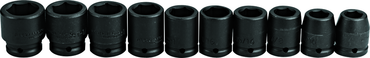 Proto® 3/4" Drive 10 Piece Impact Socket Set - 6 Point - Strong Tooling