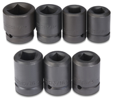 Proto® 1" Drive 7 Piece Impact Socket Set - 4 Point - Strong Tooling