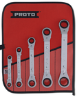 Proto® 5 Piece Offset Reversible Ratcheting Box Wrench Set - 6 and 12 Point - Strong Tooling