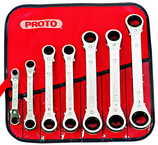 Proto® 7 Piece Offset Reversible Ratcheting Box Wrench Set - 6 and 12 Point - Strong Tooling