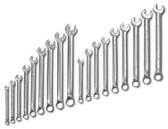 Proto® 18 Piece Full Polish Anti-Slip Fractional and Metric Combination Wrench Set - 12 Point - Strong Tooling