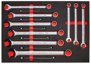 Proto® Foamed 15 Piece Combination Wrench Set- Satin- 12 Point - Strong Tooling