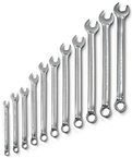 Proto® 11 Piece Full Polish Antislip Metric Combination Wrench Set - 12 Point - Strong Tooling