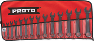 Proto® 14 Piece Black Oxide Metric Short Combination Wrench Set - 12 Point - Strong Tooling