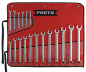 Proto® 18 Piece Satin Metric Combination ASD Wrench Set - 12 Point - Strong Tooling