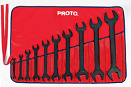 Proto® 10 Piece Black Oxide Open-End Wrench Set - Strong Tooling