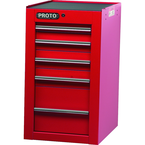 Proto® 450HS Side Cabinet - 5 Drawer, Red - Strong Tooling
