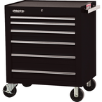 Proto® 450HS 34" Roller Cabinet - 6 Drawer, Black - Strong Tooling