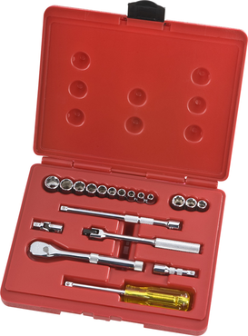 Proto® 1/4" Drive 19 Piece Socket, Combination Set - 6 and 8 Point - Strong Tooling