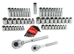 Proto® 1/4" & 3/8" Drive 63 Piece Socket Set- 6 & 12 Point- Tools Only - Strong Tooling