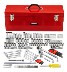 Proto® 1/4", 3/8" & 1/2" Drive 184 Piece Socket Set with Box - Strong Tooling