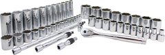 Proto® 3/8" & 1/2" Drive 50 Piece Combination Socket Set - 6 and 12 Point - Strong Tooling