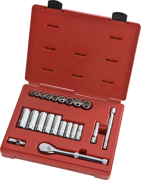 Proto® 3/8" Drive 22 Piece Socket Set - 12 Point - Strong Tooling