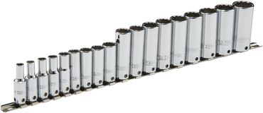 Proto® Tether-Ready 3/8" Drive 18 Piece Metric Deep Socket Set - 12 Point - Strong Tooling