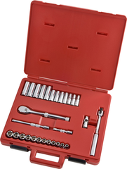 Proto® 3/8" Drive 29 Piece Metric Socket, Combination Set - 6 Point - Strong Tooling