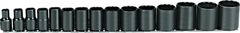 Proto® 1/2" Drive 15 Piece Black Oxide Socket Set - 12 Point - Strong Tooling