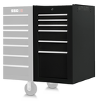 Proto® 550S Side Cabinet - 6 Drawer, Gloss Black - Strong Tooling