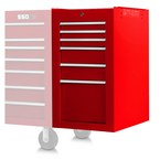 Proto® 550S Side Cabinet - 6 Drawer, Gloss Red - Strong Tooling