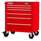 Proto® 550S 34" Roller Cabinet - 6 Drawer, Gloss Red - Strong Tooling