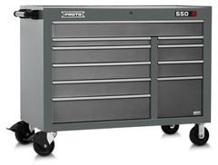 Proto® 550E 50" Power Workstation - 10 Drawer, Dual Gray - Strong Tooling
