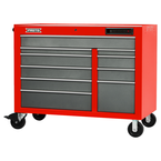 Proto® 550E 50" Front Facing Power Workstation w/ USB - 10 Drawer, Safety Red and Gray - Strong Tooling