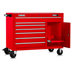 Proto® 550S 50" Workstation - 7 Drawer & 1 Shelf, Gloss Red - Strong Tooling