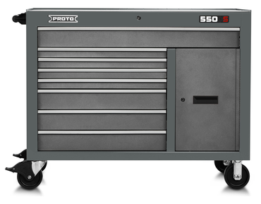 Proto® 550S 50" Workstation - 8 Drawer & 1 Shelf, Dual Gray - Strong Tooling