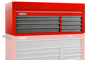 Proto® 550S 66" Top Chest - 8 Drawer, Safety Red and Gray - Strong Tooling