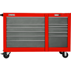 Proto® 550S 66" Workstation with Removable Lock Bar- 11 Drawer- Safety Red & Gray - Strong Tooling