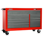 Proto® 550S 66" Workstation - 12 Drawer, Safety Red and Gray - Strong Tooling