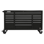 Proto® 550E 67" Front Facing Power Workstation w/ USB - 18 Drawer, Gloss Black - Strong Tooling
