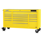 Proto® 550E 67" Front Facing Power Workstation w/ USB - 18 Drawer, Gloss Yellow - Strong Tooling