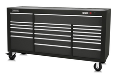 Proto® 550S 78" Workstation - 20 Drawer, Dual Black - Strong Tooling