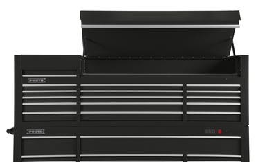 Proto® 550S 88" Top Chest - 15 Drawer, Gloss Black - Strong Tooling