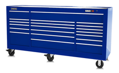 Proto® 550S 88" Workstation - 18 Drawer, Gloss Blue - Strong Tooling