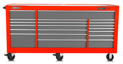 Proto® 550S 88" Workstation - 18 Drawer, Safety Red and Gray - Strong Tooling