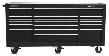 Proto® 550S 88" Workstation - 20 Drawer, Gloss Black - Strong Tooling