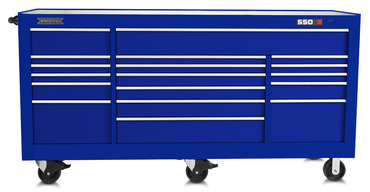 Proto® 550S 88" Workstation - 20 Drawer, Gloss Blue - Strong Tooling