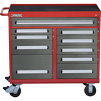 Proto® 560S 45" Workstation- 10 Drawer- Safety Red & Gray - Strong Tooling