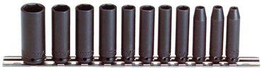 Proto® 1/4" Drive 11 Piece Deep Impact Socket Set - 6 Point - Strong Tooling