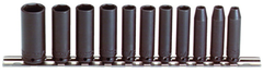 Proto® 1/4" Drive 11 Piece Deep Impact Socket Set - 6 Point - Strong Tooling