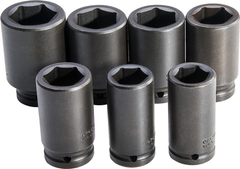 Proto® 3/4" Drive 7 Piece Deep Metric Impact Socket Set - 6 Point - Strong Tooling