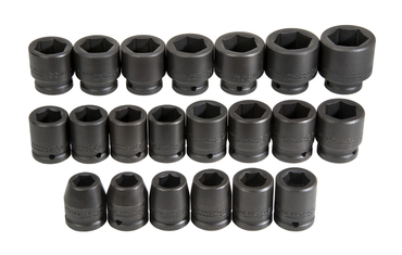 Proto® 3/4" Drive 21 Piece Metric Impact Socket Set - 6 Point - Strong Tooling