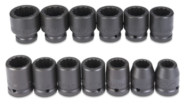 Proto® 3/4" Drive 13 Piece Impact Socket Set - 12 Point - Strong Tooling