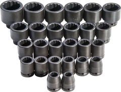 Proto® 3/4" Drive 26 Piece Metric Impact Socket Set - 12 Point - Strong Tooling